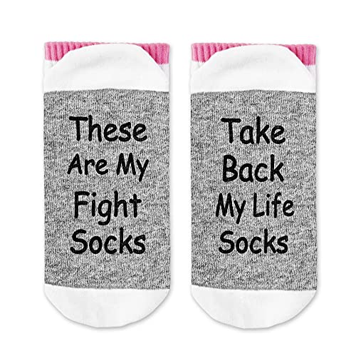 Cancer Socks,Cancer Patients Must Have,Survivor Merchandise,Chemotherapy Must Haves For Women And Men. (These Are My Fight Socks, Cotton)