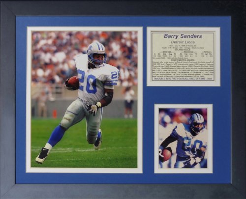 Legends Never Die 'Barry Sanders Away Framed Photo Collage, 11 x 14-Inch, (11782U)