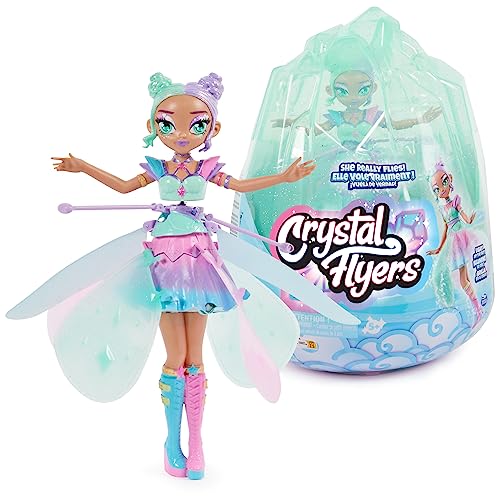 Hatchimals Crystal Flyers, Pastel Kawaii Doll Magical Flying Toy with Lights (Packaging May Vary), Kids Toys for Girls and Boys Ages 5 and up