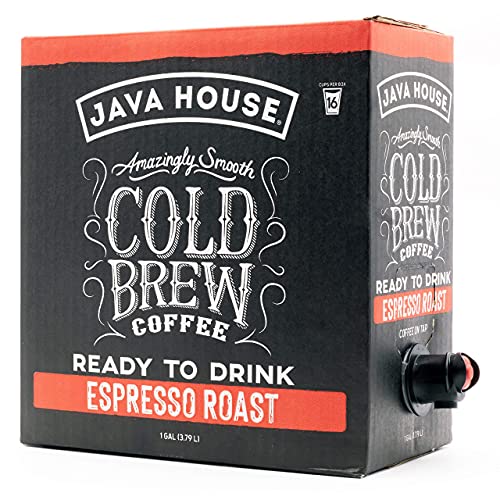 Java House dark roast Liquid Cold Brew Coffee On Tap, Espresso, 128 Fl Oz