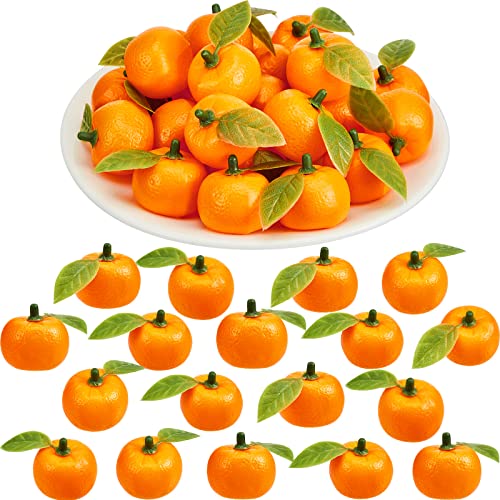 Juexica 24 Pcs Little Baby Shower Decorations Artificial Mini Orange Fake Oranges Birthday Party Supplies Orange Cutie Baby Shower Decorations for Baby Shower