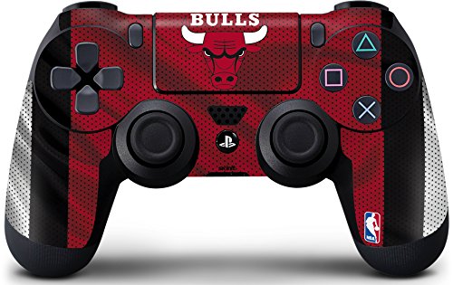 Skinit Decal Gaming Skin for PS4 Controller - Officially Licensed NBA Chicago Bulls Away Jersey Design