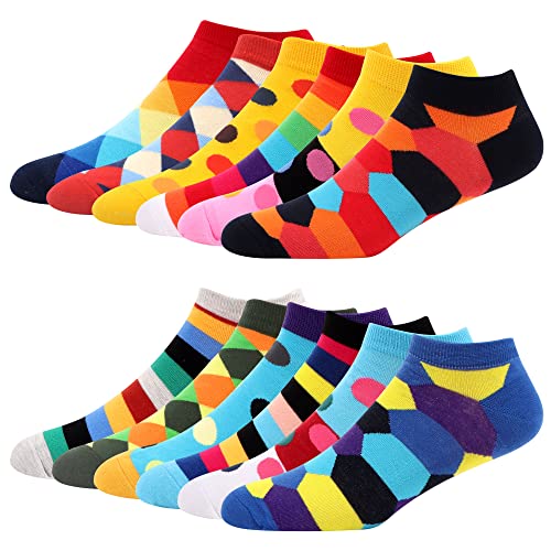 MAKABO Women's Fashion colorful Low Cut Ankle Sock Multi Patterned Novelty Cute Fuuny Socks 12 Packs