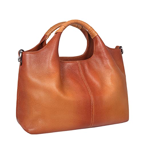 Iswee Shoulder Bag for Women Satchel Bags Ladies Handbags and Purses Tote Designer Shoulder Purse Cross Body Top Handle Pocketbooks Bag (Sorrel)