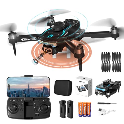Drone with Camera for Adults 1080P HD,Mini Drone with Obstacle Avoidance 50 Min Long Flight Time,Foldable RC Quadcopter with Brushless Motor for Beginner,Dual Camera Drone from Techwonderz