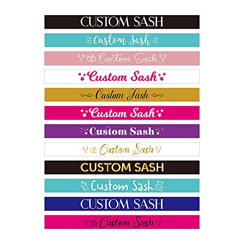 Party to Be Custom Sash Make Your Own Sash 3.15' Wide x 35' Long from Shoulder to Hip