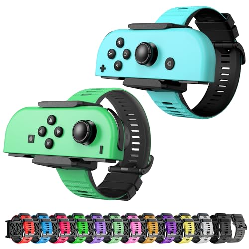 ZAONOOL Upgraded Wrist Bands for Just Dance 2024 2023 2022 2021 Switch and for Zumba Burn It Up, Soft Silicone Dance Straps for Switch & Switch OLED Joy Con Controller, 2 Pack for Adults and Kids