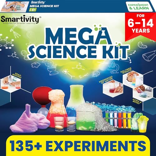 Smartivity Mega Science Kit 105+ Chemistry Science Experiment Kit for Boys & Girls Age 6, 8, 10, 12 & 14 Years Old, Ideas for Kids/Birthday Gifts for Kids | Stem Educational Fun Toys