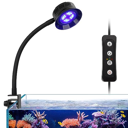 hygger 30 Watts Aquarium LED Reef Light, Dimmable Full Spectrum Marine LED Fish Tank Light Saltwater Nano Aquarium LPS SPS Lighting