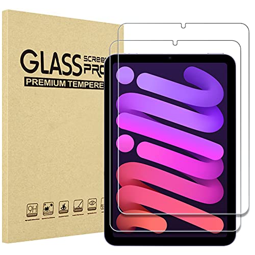 ProCase 2 Pack Screen Protector for iPad Mini 6 8.3' 2021, Tempered Glass Film Guard for iPad Mini 6th A2567 A2568 A2570 -Clear