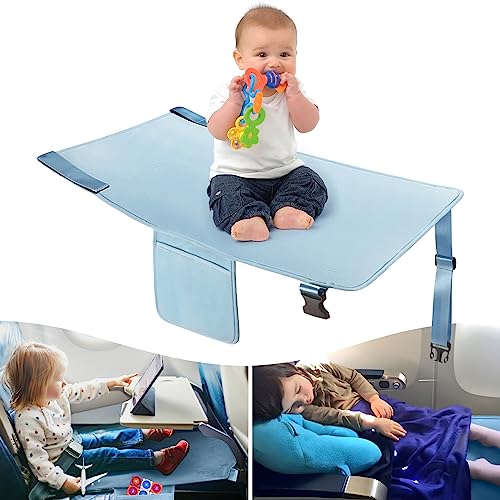 Toddler Airplane Bed, Kids Airplane Seat Extender Travel Bed, Kids Airplane Travel Essentials, Airplane Must Have for Toddlers, Baby Portable Plane Bed Foot Rest for Flights