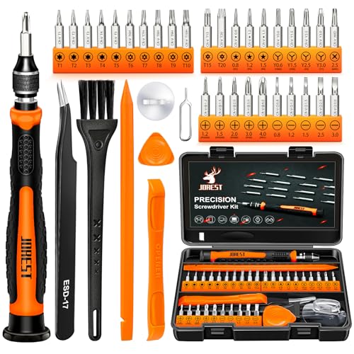 JOREST 38Pcs Small Precision Screwdriver Set with Torx T5, T6, Y00, Mini Repair Tool Kit for Macbook, Computer, Laptop, iPhone, PS4 PS5, Xbox, Switch, Eyeglasses, Watch, Ring Doorbell, Electronic, etc