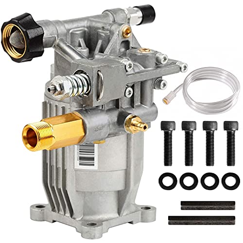 YAMATIC 3/4' Shaft Horizontal Pressure Washer Pump 3400 PSI @ 2.5 GPM Replacement Pump for Power Washer Compatible with Homelite, Troybilt, Simpson, Karcher Honda GC160 GC190 AR rmv 2.5g30 and More