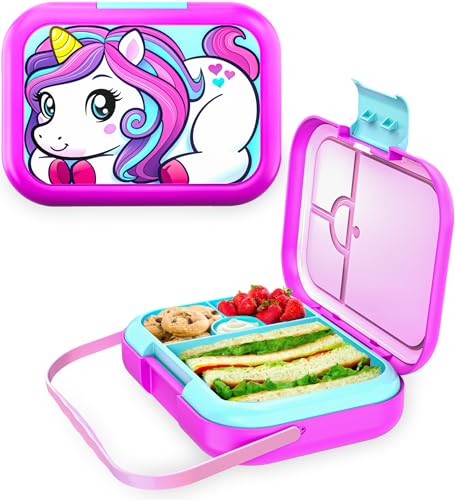 Move2Play Bento Box, Leak-Proof Kids Lunch Box | Made for Kids and Toddlers 3-7+ Years Old | BPA Free | Dishwasher Safe | Snack Box | Perfect for School, Daycare, Summer Camp