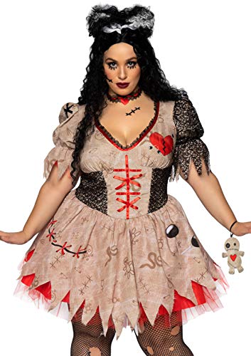 Leg Avenue womens Deadly Voodoo Doll Halloween Adult Sized Costumes, Multicolor, 3X 4X US