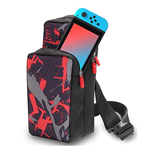 LYCEBELL Travel Bag for Nintendo Switch, Portable Shoulder Bag Backpack (Black)