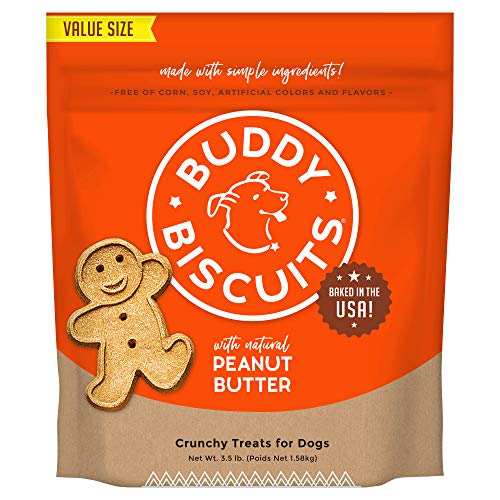 Buddy Biscuits 3.5 lbs. Bag of Crunchy Dog Treats Made with Natural Peanut Butter