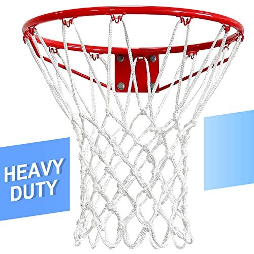 LAO XUE Basketball Net Outdoor,(7.16 oz) 12 Loops Professional Heavy Duty Basketball Net Replacement,All Weather Anti Whip, Suitable for Outdoor Standard 12 Loops Basketball Hoop