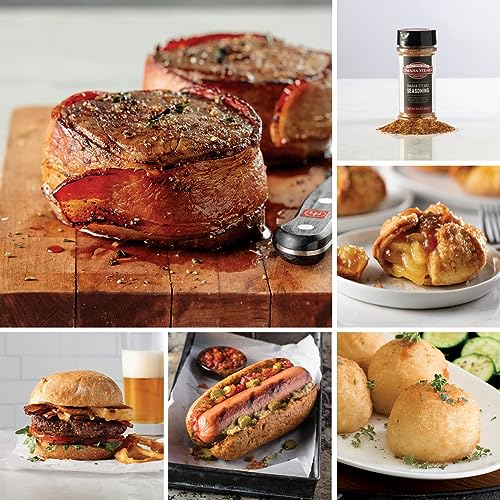 Omaha Steaks Deluxe Gift Package (Bacon-Wrapped Filet Mignon, Filet Mignon Burgers, Gourmet Jumbo Franks, Potatoes au Gratin, Caramel Apple Tartlets, Omaha Steaks Seasoning)