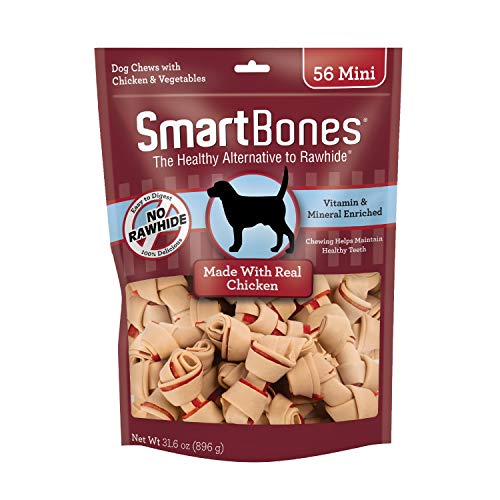 Smartbones Mini Bones with Real Chicken 56 Count, Rawhide-Free Chews for Dogs