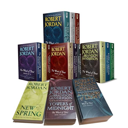 The Wheel Of Time, 15 Book Set: New Spring, Eye The World, Great Hunt, Dragon Reborn, Shadow Rising, Fires Heaven, Lord Chaos, Crown Swords, Path Daggers, Winter'S Heart And Many More