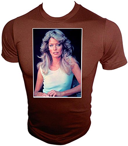 Original Vintage 1976 Farrah Fawcett Logan's Run Sci-Fi Poster Print Iron-On T-Shirt, x-Small White