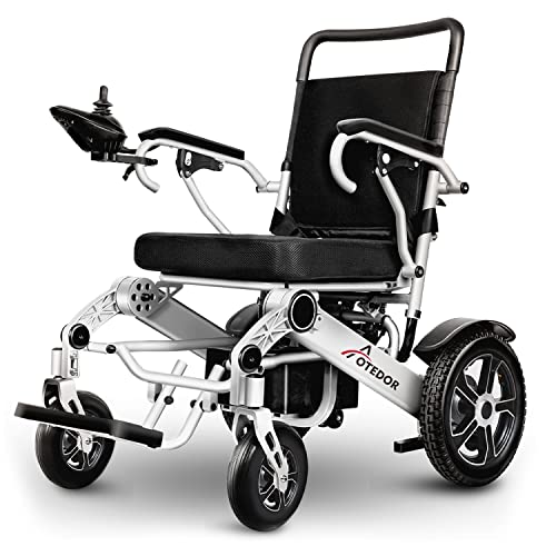 25 Miles Long Travel Range, Aotedor Electric Wheelchair for Adults Intelligent Power Wheelchairs Lightweight Foldable All Terrain Motorized Wheelchair for Seniors Compact Portable Airline Approved