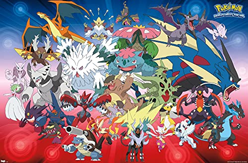 Trends International Pokemon Mega Evolutions Wall Poster 22.375' x 34', Dormitory