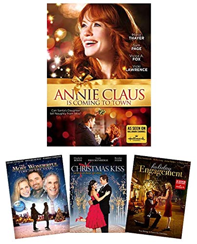 Annie Claus is Coming to Town + 3 Bonus Hallmark Channel Movies - The Most Wonderful Time of the Year / A Christmas Kiss / Holiday Engagement [4-Film Holiday/Christmas Romance DVD Set]