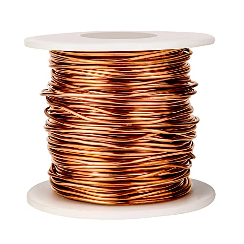 99.9% Soft Copper Wire, 16 Gauge/ 0.051' / 1.3 mm Diameter, 127 Feet / 39m, 1 Pound Spool Pure Copper Wire, Jewelry Making Wire Craft Wire