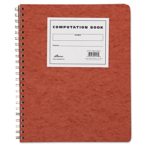 Ampad Computation Book, 4x4 Quad Ruled, 76 Sheets, 11-3/4' x 9-1/4'