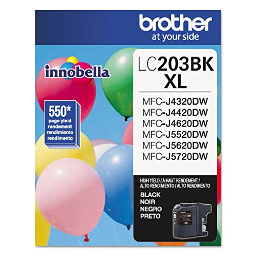 Brother LC203BK Innobella High Yield (XL Series) Black Ink Cartridge, 1 Pack