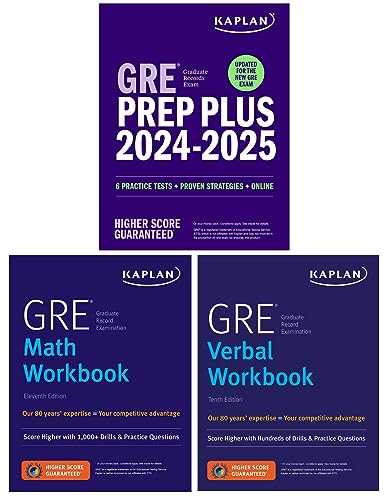 GRE Complete 2024-2025 - Updated for the New GRE: 3-Book Set Includes 6 Practice Tests + Live Class Sessions + 2500 Practice Questions (Kaplan Test Prep)