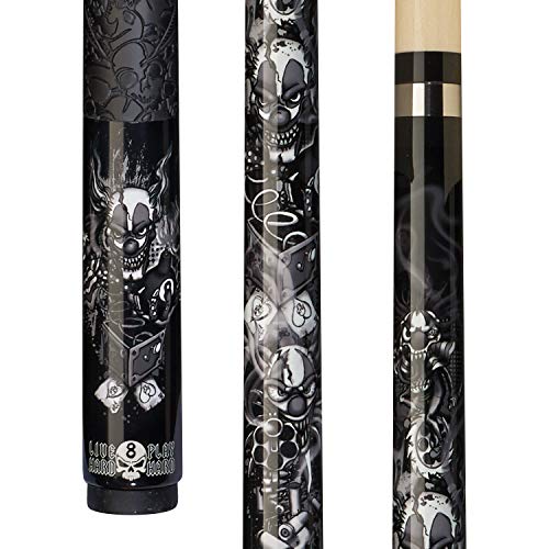 Players Pool Cue Stick - Live Hard Series Killer Klown Edition D-CN 19oz