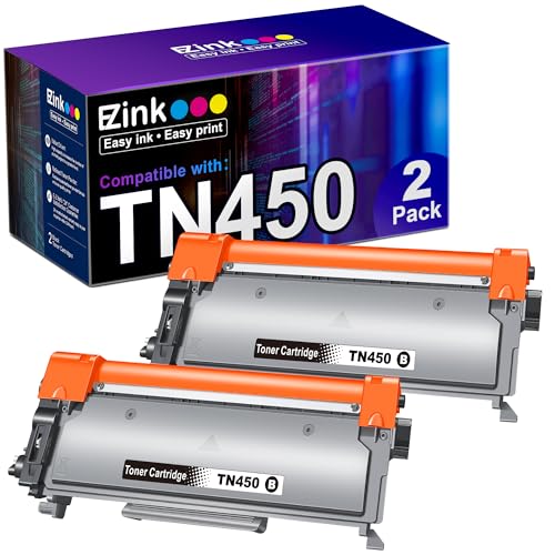 E-Z Ink (TM Compatible Toner Cartridge Replacement for Brother TN450 TN420 TN-450 TN-420 Compatible with HL-2270DW HL-2280DW HL-2230 MFC-7360N MFC-7860DW DCP-7065DN Intellifax 2840 2940 (2 Black)
