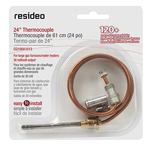 Honeywell Resideo CQ100A1013/U 24-Inch Replacement Thermocouple for Gas Furnaces, Boilers and Water Heaters