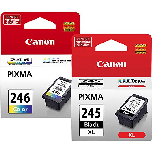 Canon PG-245 XL High Capacity Black Ink Cartridge (8278B001) CL-246 Color Ink Cartridge (8281B001)