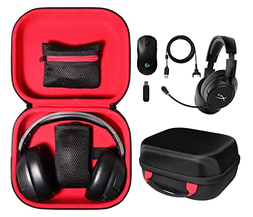 CaseSack Gaming Headset Case for HyperX Cloud II, Cloud Alpha, Cloud Alpha S, Cloud and all Cloud series, Kinston series, gaming gear organizing case for gaming mouse, slim portable hard drive/SSD