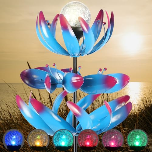 Wind Sculptures & Spinners-Wind Spinners for Yard and Garden-Kinetic Wind Spinners Outdoor Metal-Metal Windmills for The Yard for Yard Art Lawn Patio Garden Decor