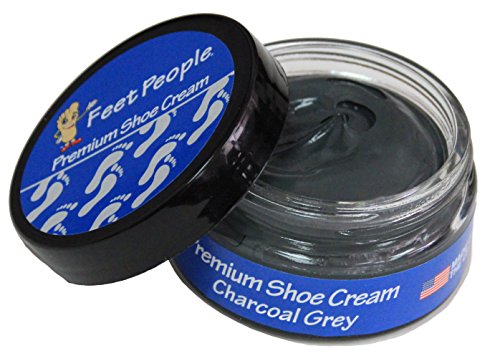 FeetPeople Premium Shoe Cream 1.5 oz, Charcoal Grey