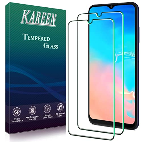 KAREEN [2-Pack] Screen Protector for Samsung Galaxy A03S, Galaxy A03, A03 Core Tempered Glass, Anti Scratch, Bubble Free, 9H Hardness, Case Friendly