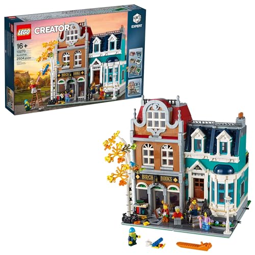 LEGO Creator Expert Bookshop 10270 Modular Building, Home Décor Display Set for Collectors, Advanced Collection, Gift Idea for 16 plus Year Olds