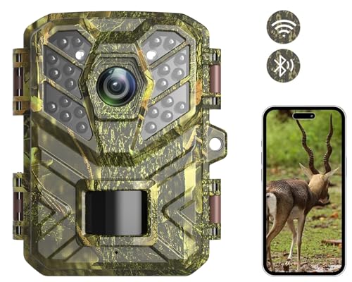Coolifepro Trail Camera Sends Picture to Cell Phone, Mini WiFi Trail Camera in MP4 Video Format, Trail Cam with App Control, Game Cameras with Night Vision Motion Activated Waterproof IP66