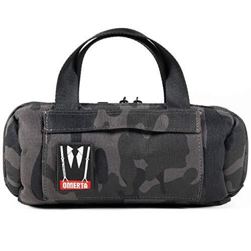 Dime Bags Omerta Brigata Carbon Filter Duffle Bag with Padded Interior and Locking Zipper | 100% Carbon Lined Carrying Case (17 Inch, Camo)