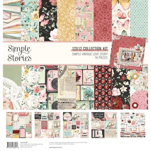 Simple Stories Collection Kit 12'X12'-Simple Vintage Love Story VLO21400