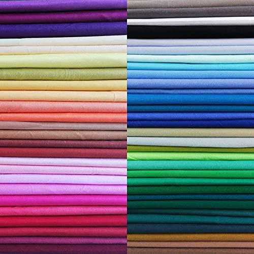 50pcs 8 x 8 inches Multicolor Cotton Fabric Bundle Squares for Quilting Sewing, Precut Fabric Squares for Craft Patchwork
