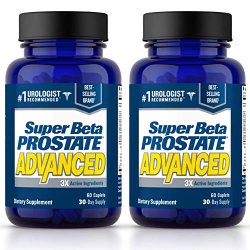 Super Beta Prostate Advanced – Reduce Waking Up at Night to Urinate, Promote Sleep, Support Bladder Emptying. Prostate Supplement for Men with Beta Sitosterol, not Saw Palmetto (120 Caplets, 2- Pack)