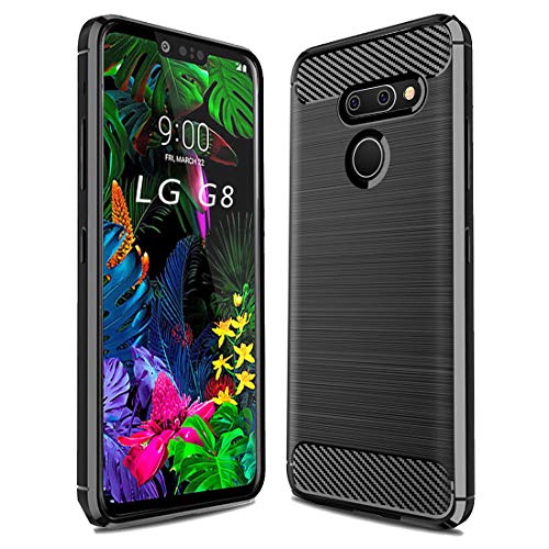 Sucnakp for LG G8 ThinQ Case LG G8 Case TPU Shock Absorption Technology Raised Bezels Protective Cover for LG G8 Case (Black)