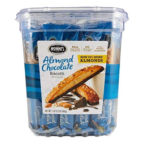 Nonni's Almond Chocolate Biscotti, 24 Count (Pack of 1)