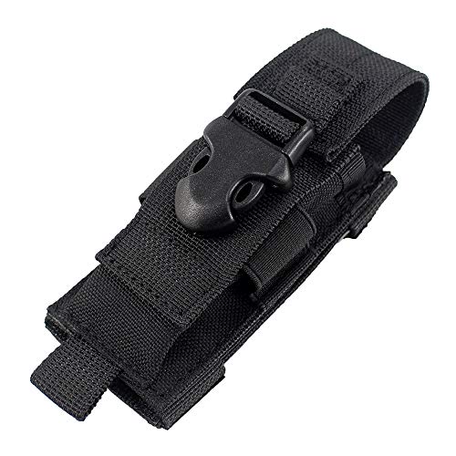 Depring Tactical Single Sheath Holster Utility Tool Holder Case Horizontal Vertical Pistol Mag Pouch (Black)